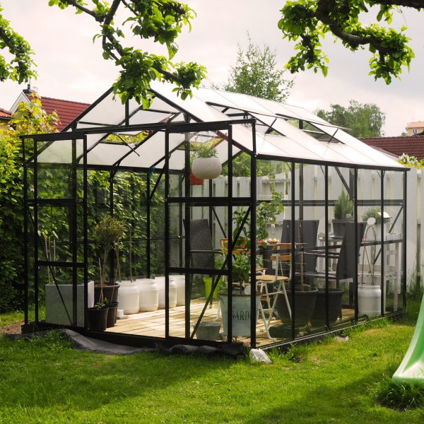 Växthus 8,0m² | 4mm säkerhetsglas | 5 års stormgaranti Växthus 8,0m² | 4mm säkerhetsglas | 5 års stormgaranti