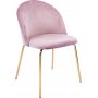 Matstolar i ljusrosa sammet med diamantmönster och mässingsben, 2-pack | Plaza Velvet Matstolar i ljusrosa sammet med diamantmönster och mässingsben, 2-pack | Plaza Velvet