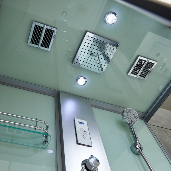 Stor duschkabin med massagesystem, bluetooth, högtalare och belysning Stor duschkabin med massagesystem, bluetooth, högtalare och belysning