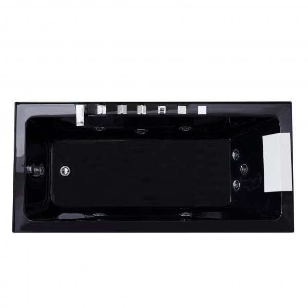 Bubbelbadkar 170x75cm | 100% akryl | BK-002(1700) | Svart Bubbelbadkar 170x75cm | 100% akryl | BK-002(1700) | Svart
