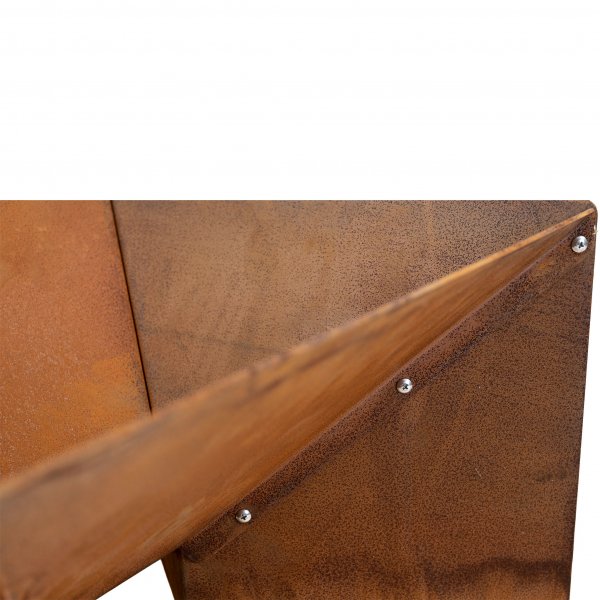 Eldstad i cortenst�l | F�r utomhusmilj� | Kantig