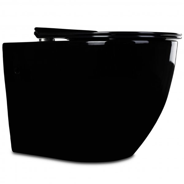 Vägghängd toalett inkl. Dold cistern | Svart | Toalettpaket Vägghängd toalett inkl. Dold cistern | Svart | Toalettpaket