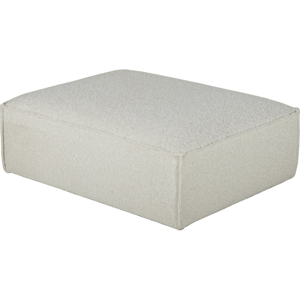 Sittpuff & Divan Vit | Bouclétyg & modulsoffa | Nees