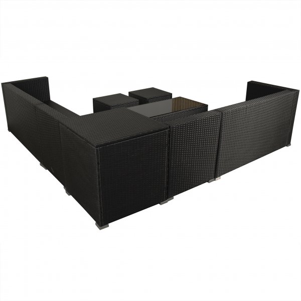 Exklusiv loungegrupp | Inbyggd förvaring | Svart konstrotting | Djursvik 2024 Exklusiv loungegrupp | Inbyggd förvaring | Svart konstrotting | Djursvik 2024