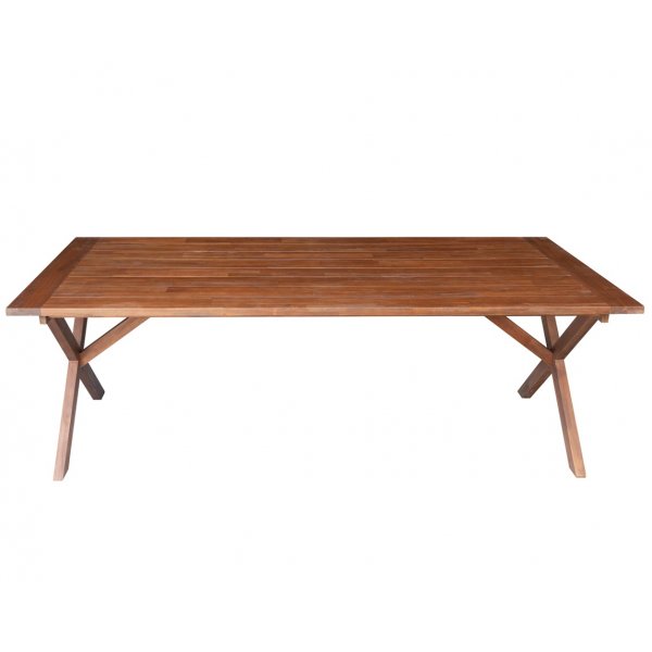 Matbord i brunbetsat tr� | 220x100 cm | Oxford