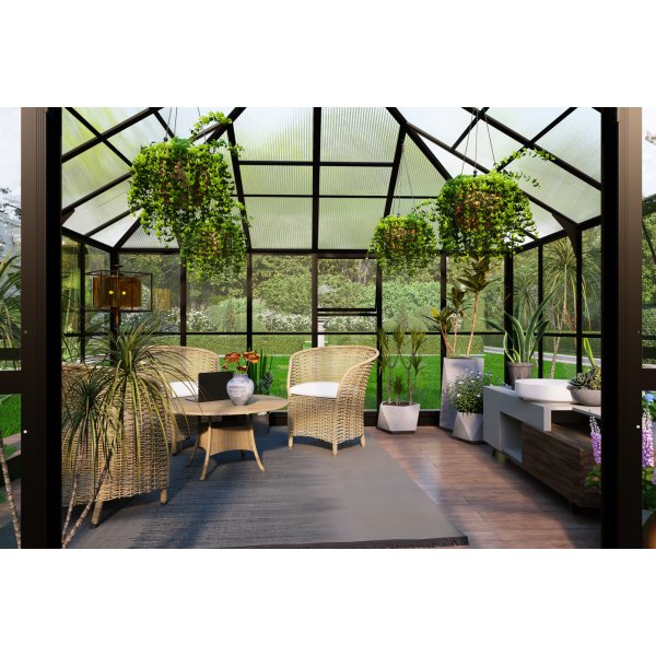 Gazebo 17,6m² | Stort premiumväxthus| Stormgaranti | 4 mm säkerhetsglas Gazebo 17,6m² | Stort premiumväxthus| Stormgaranti | 4 mm säkerhetsglas