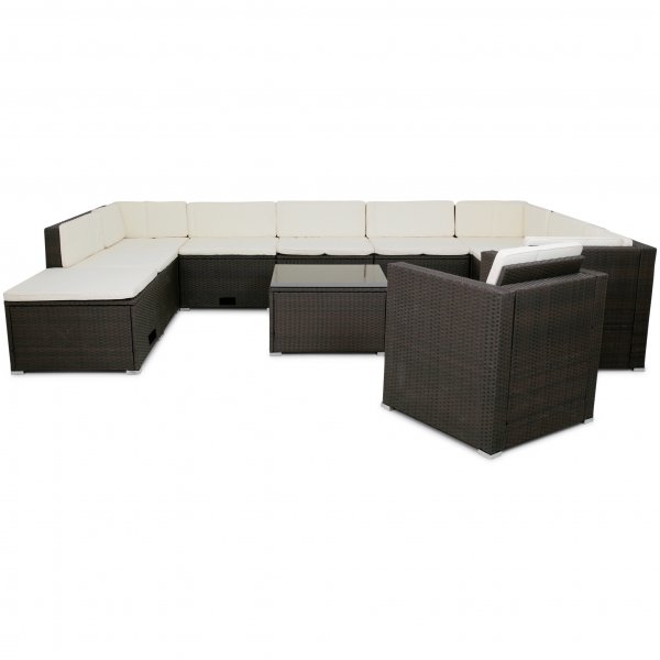 Stor loungegrupp utembler | Smart inbyggd frvaring | Konstrotting