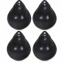 Kulfender 4-pack | 2,5mm PVC | Svart