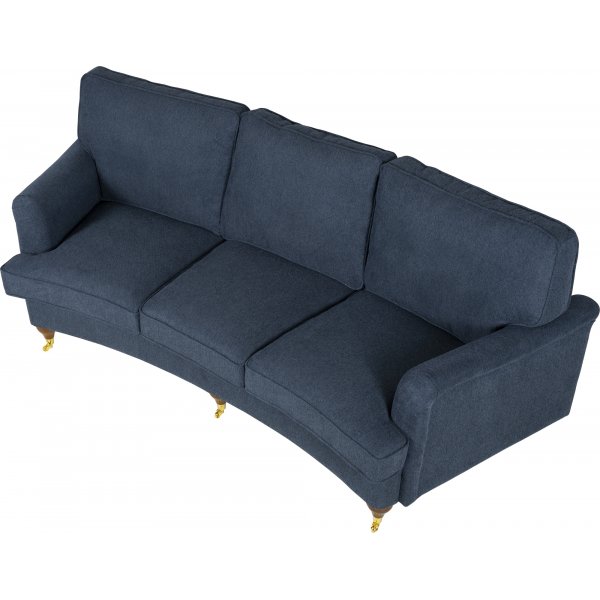 Howardsoffa 3-sits | Svängd design, kallskum & avtagbar klädsel | Watford Deluxe Mörkblå Howardsoffa 3-sits | Svängd design, kallskum & avtagbar klädsel | Watford Deluxe Mörkblå