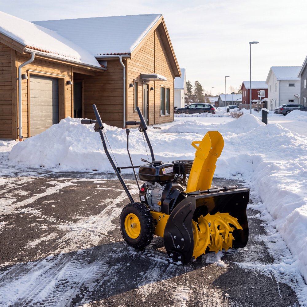 Snöslunga 2-stegs bensin | 196 cc | 6,5 hk | 56 cm arbetsbredd | Kraftfull 2-stegs snöslunga för djup, tung och isig snö