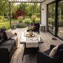 Loungegrupp utem�bler | Svart konstrotting | R�grund