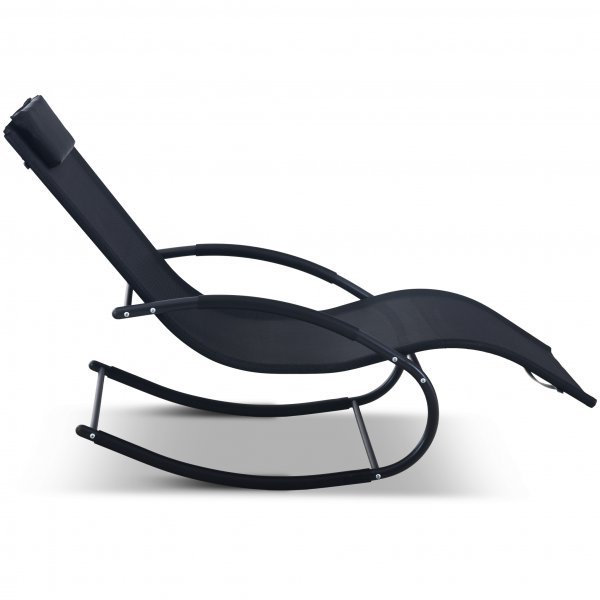 Solsäng med gungfunktion | Svart texturerad | 146×62×89 cm | Havstenssund 2026 Solsäng med gungfunktion | Svart texturerad | 146×62×89 cm | Havstenssund 2026
