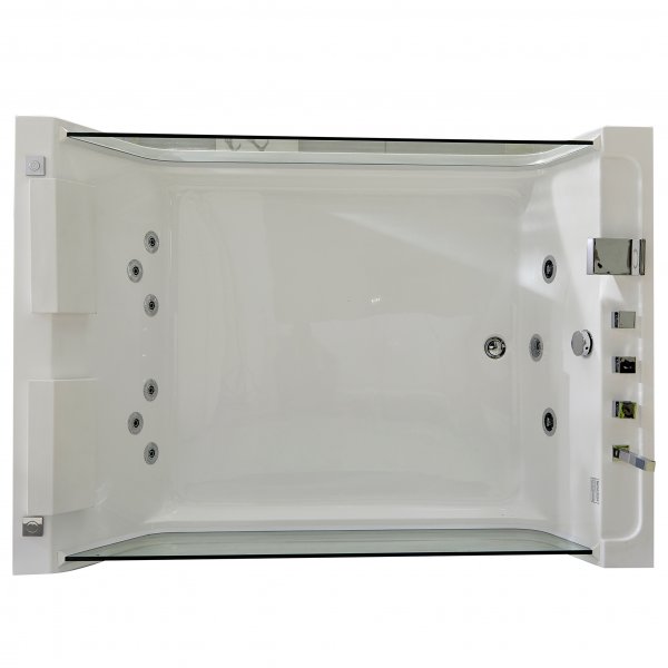 Stort bubbelbadkar för två 170x120cm | Med glas & värmare | BK-007V Stort bubbelbadkar för två 170x120cm | Med glas & värmare | BK-007V