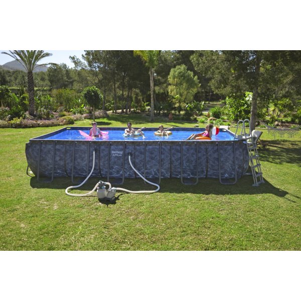 Bestway pool ovan mark 7,32 x 3,66 m – 132 cm djup | APX 365™ Rektangulär Stålpool Set (561KG) Bestway pool ovan mark 7,32 x 3,66 m – 132 cm djup | APX 365™ Rektangulär Stålpool Set (561KG)