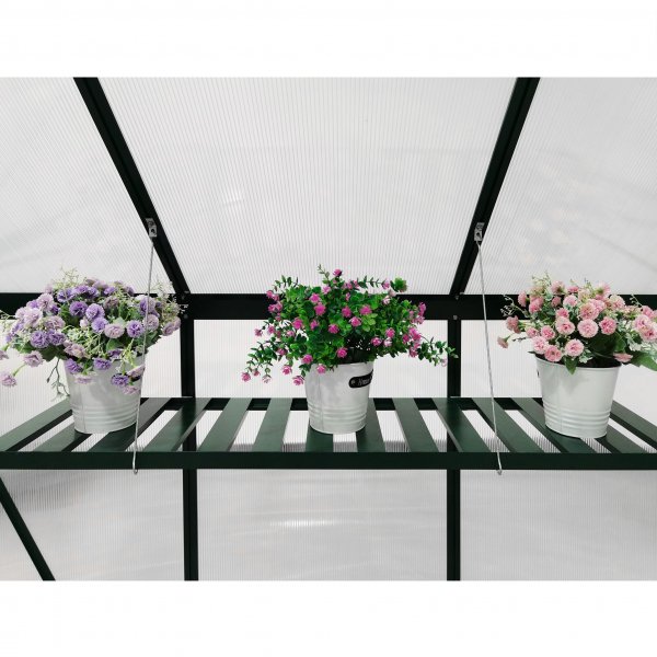 V�ggh�ngd hylla till v�xthus - Aluminium