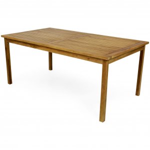 Rektangulärt teakbord i massiv teak 160 × 90 cm | Matbord för uteplats & uterum Rektangulärt teakbord i massiv teak 160 × 90 cm | Matbord för uteplats & uterum