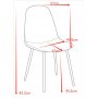 Matstolar i svart PU-l�der med metallunderrede, 4-pack