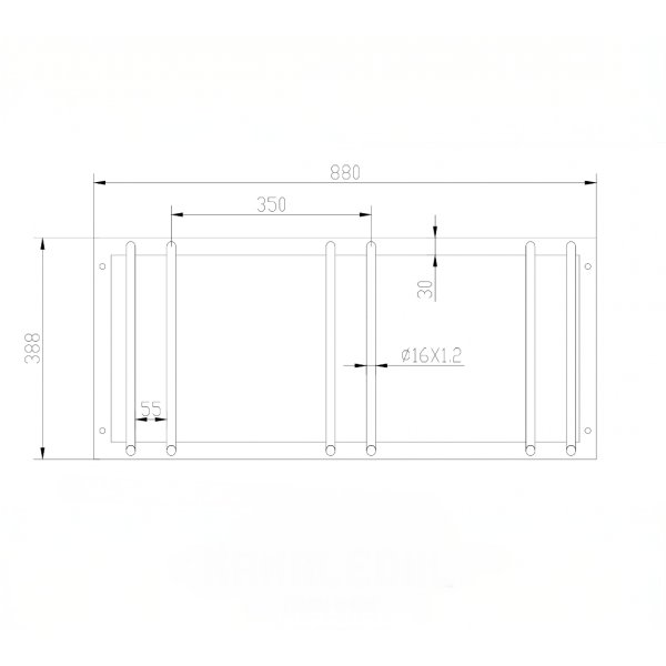 Cykelstll fr 3 cyklar | Dubbelsidig | Galvaniserad stl