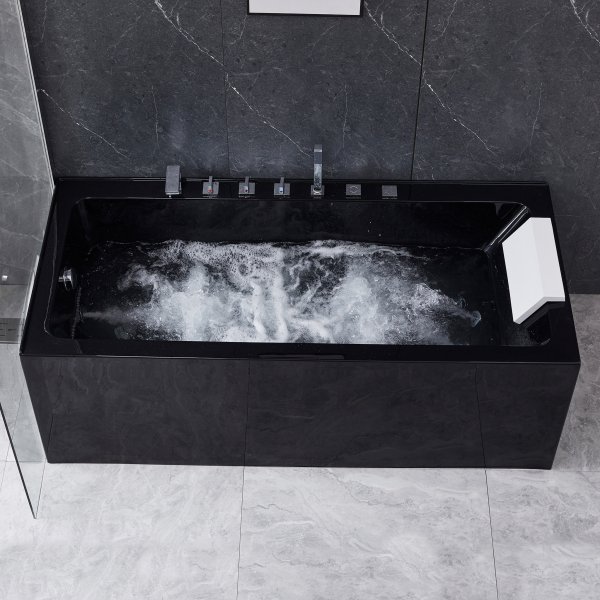 Bubbelbadkar 170x75cm | 100% akryl | BK-002(1700) | Svart Bubbelbadkar 170x75cm | 100% akryl | BK-002(1700) | Svart