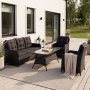 Loungegrupp utem�bler | Svart konstrotting | R�grund