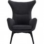 Elegant textilf�t�lj med h�g rygg | Boucl� Gr� | Kim