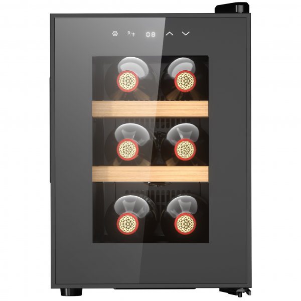 Liten vinkyl 6 flaskor | Extra tystgående | LED-belysning | 26,5cm smal Liten vinkyl 6 flaskor | Extra tystgående | LED-belysning | 26,5cm smal