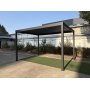 Pergola 4x3 | 100% Aluminium | Gr� pergola f�r uteplats & tr�dg�rd