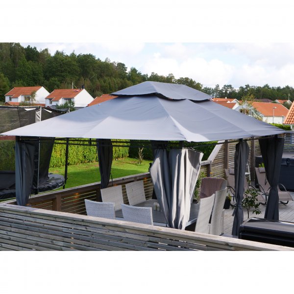 Paviljong 4x3 m inkl. paviljongväggar Paviljong 4x3 m inkl. paviljongväggar