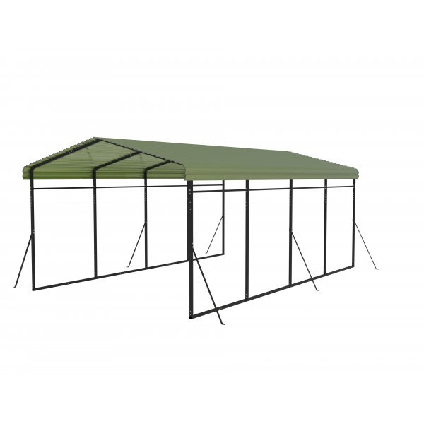 Carport 6x3,6 m | Metallram med färgplåtstak | Pulverlackerad stålkonstruktion för bil, båt & maskinskydd Carport 6x3,6 m | Metallram med färgplåtstak | Pulverlackerad stålkonstruktion för bil, båt & maskinskydd