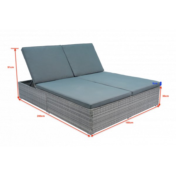 Sols�ng utomhus | Justerbar rygg | Dyna ing�r | Glyxn�s Gr�