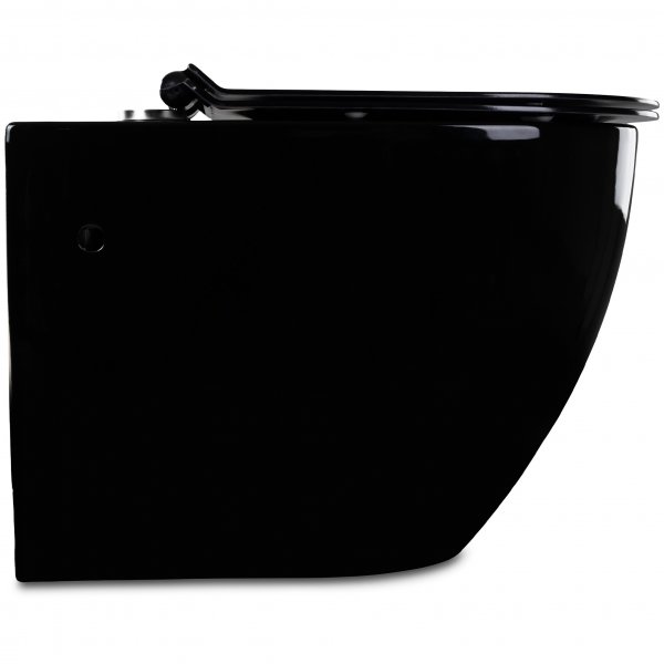 Vägghängd toalett inkl. Dold cistern | Svart | Toalettpaket Vägghängd toalett inkl. Dold cistern | Svart | Toalettpaket