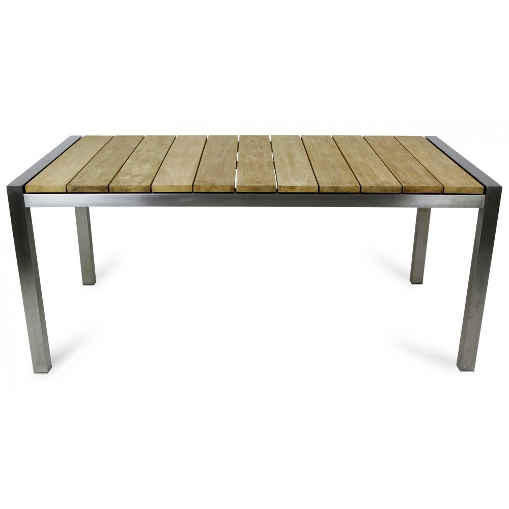 Tr&auml;dg&aring;rdsbord rostfritt 180x100cm  Lyfco Philadelphia  Philadelphia bord 180 x 100 cm i SS#304 rostfritt st&aring;l och Teak av premiumkvalitet.