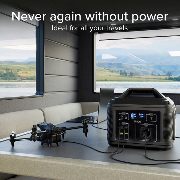 Kraftfull Power Station 600W 120000mAh | Ladda 7 enheter samtidigt