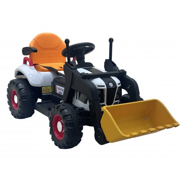 Eltraktor fr barn 6V | Grvskopa | 4,5Ah | Rd/Svart