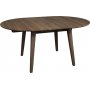 F�rl�ngningsbart runt matbord �110-160 cm i massiv brunoljad ek | Genova