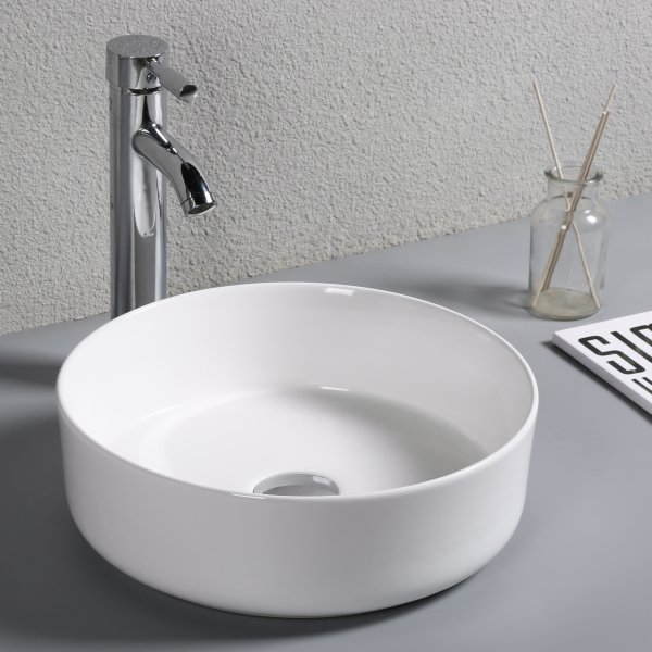 Runt handfat / tvättställ för bänkskiva Runt handfat / tvättställ för bänkskiva