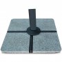 Premiumparasoll 3,5x3,5m med granitfot | Gr