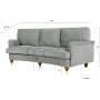 Howardsoffa 3-sits | Sv�ngd design, pocketfj�drar & avtagbar kl�dsel | Gr�