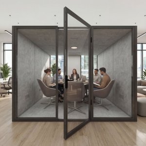 Telefonbås/Mötesbås | 4–6 personer | Ljudisolerat -30 dB Telefonbås/Mötesbås | 4–6 personer | Ljudisolerat -30 dB