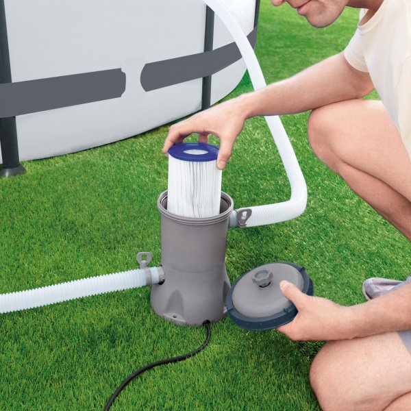 Bestway Flowclear filterpump 2006l/h | För ovanmarkpool | 58383 Bestway Flowclear filterpump 2006l/h | För ovanmarkpool | 58383