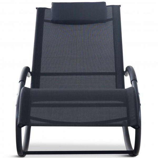 Solsäng med gungfunktion | Svart texturerad | 146×62×89 cm | Havstenssund 2026 Solsäng med gungfunktion | Svart texturerad | 146×62×89 cm | Havstenssund 2026