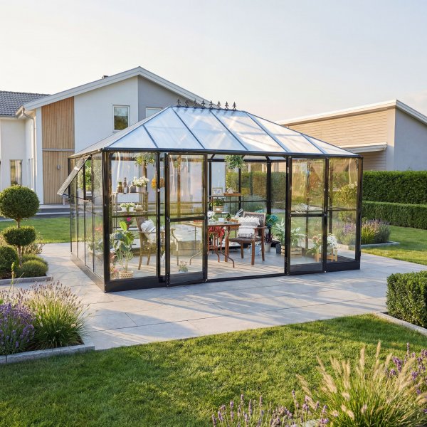 Gazebo 12 m² | 4 mm säkerhetsglas | Hållbar och stilren konstruktion Gazebo 12 m² | 4 mm säkerhetsglas | Hållbar och stilren konstruktion