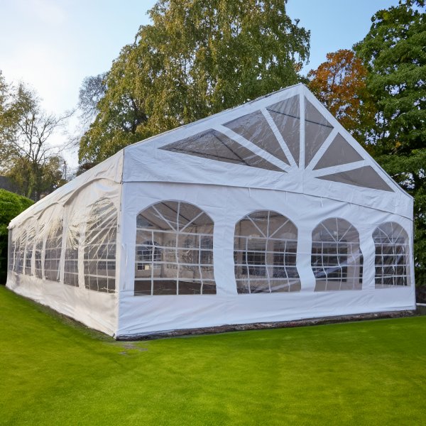 Stort partytält 6x6m | Vattentät, eldsäker och UV-behandlad PVC Stort partytält 6x6m | Vattentät, eldsäker och UV-behandlad PVC