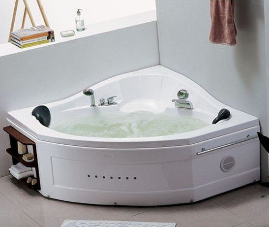 Bubbelbadkar Ivy | 154x154x66cm | Stilren design | Vit