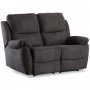 Biosoffa 2-sits med el-recliner � Antracit microfibertyg & pocketfj�dring | Tyst motor & h�g komfort