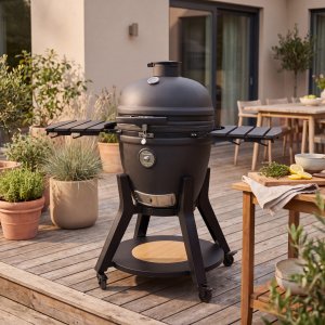 21" Pro Kamado | Premium keramisk grill med top/bottom vent | Air Hinge och HDPE-sidobord 21" Pro Kamado | Premium keramisk grill med top/bottom vent | Air Hinge och HDPE-sidobord