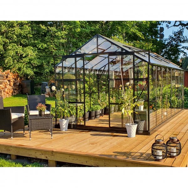 Växthus 12,7m² | 5 års stormgaranti | 4mm säkerhetsglas Växthus 12,7m² | 5 års stormgaranti | 4mm säkerhetsglas