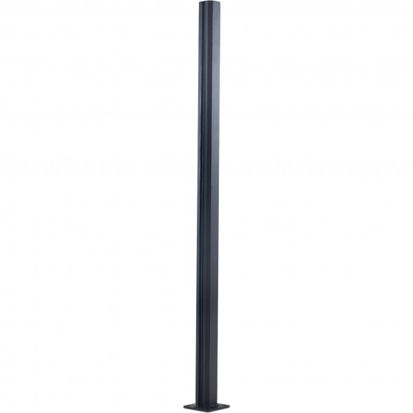 ndstolpe till glasrcke | Svart