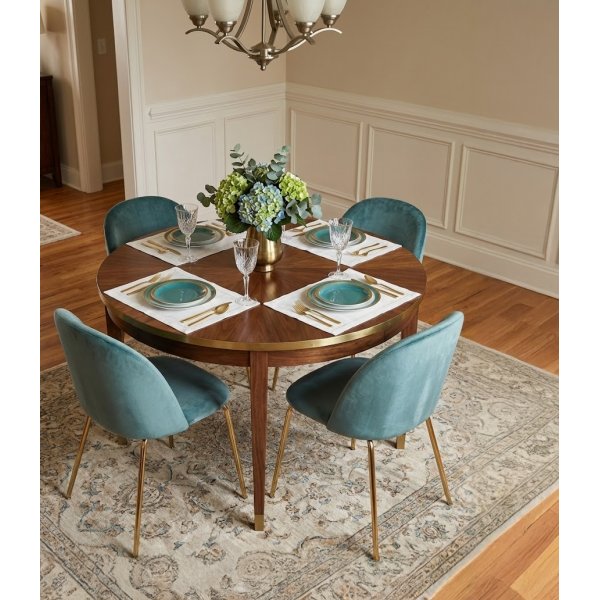 Giovani Velvet – Antikgrön sammetsstol med blanka mässingsben Giovani Velvet – Antikgrön sammetsstol med blanka mässingsben