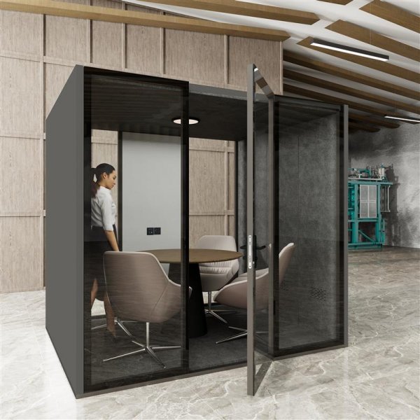 Telefonbås/Mötesbås | 2,5x2 m | Ljudisolerat -30dB Telefonbås/Mötesbås | 2,5x2 m | Ljudisolerat -30dB